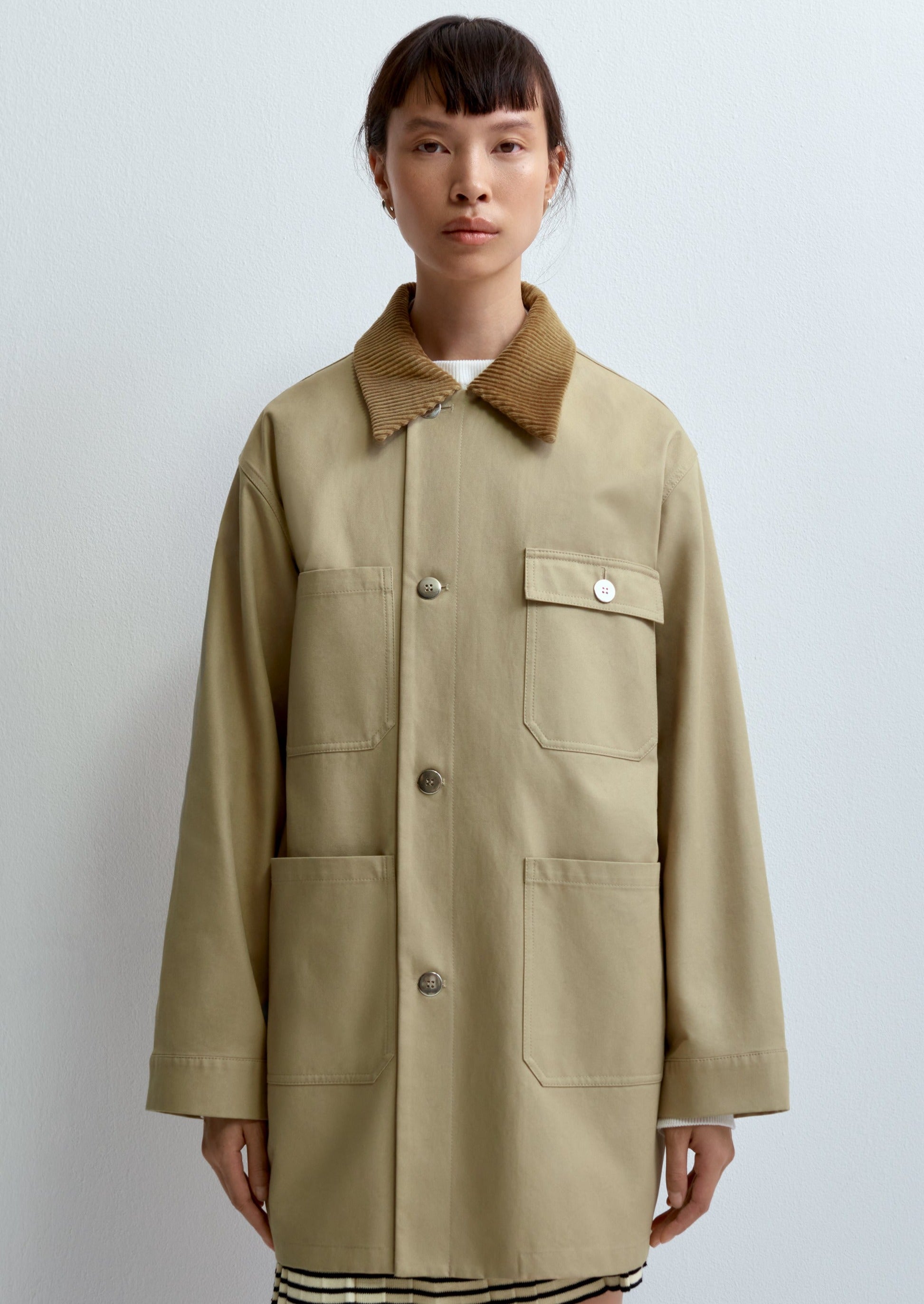 Beige worker jacket best sale