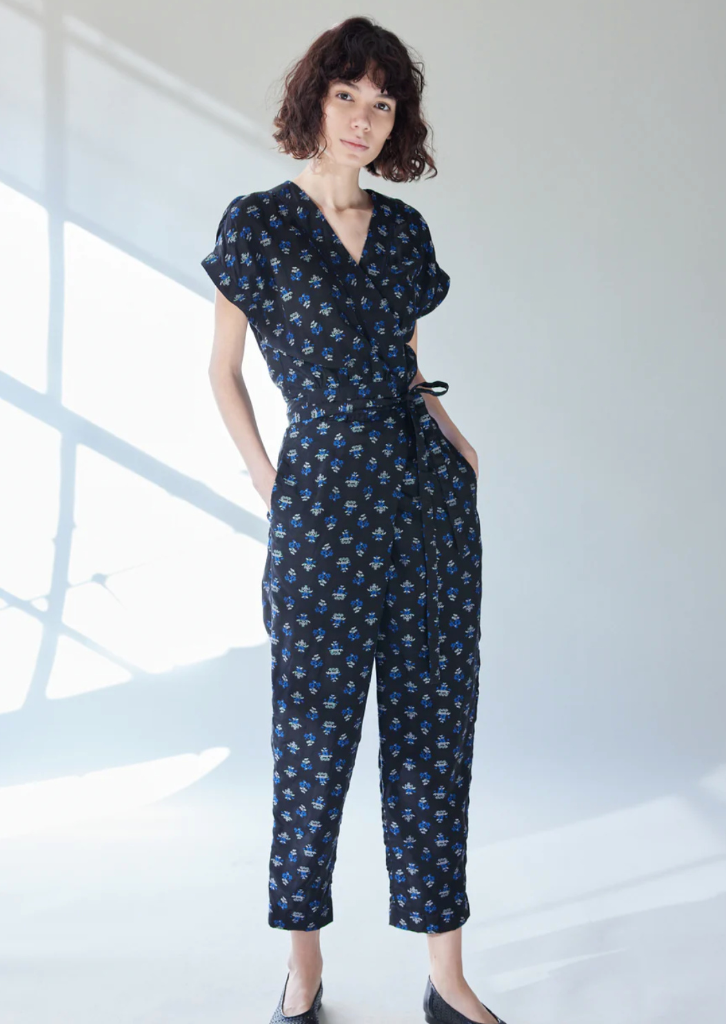 Addie Jumpsuit Jet Basket Floral Fil Coupe