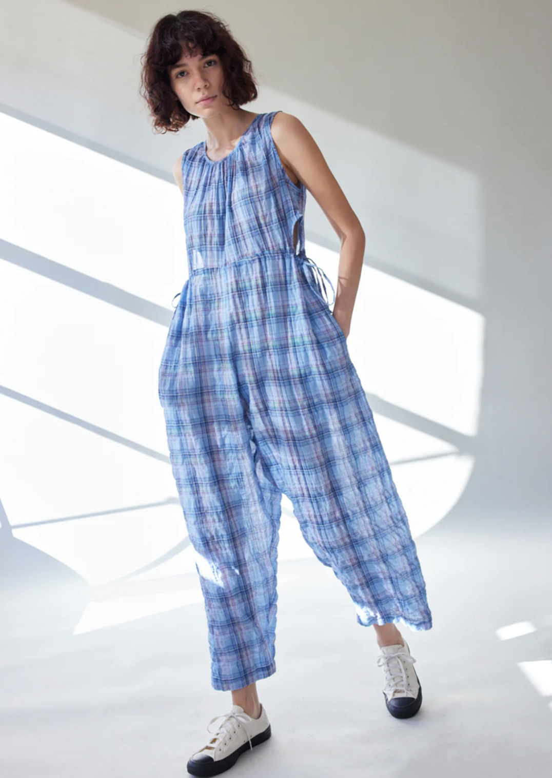 Goa Jumpsuit Lake Plaid Voile