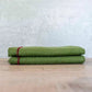 100% Linen Holiday Green/Burgaundy Cloth Napkins, Set of 2