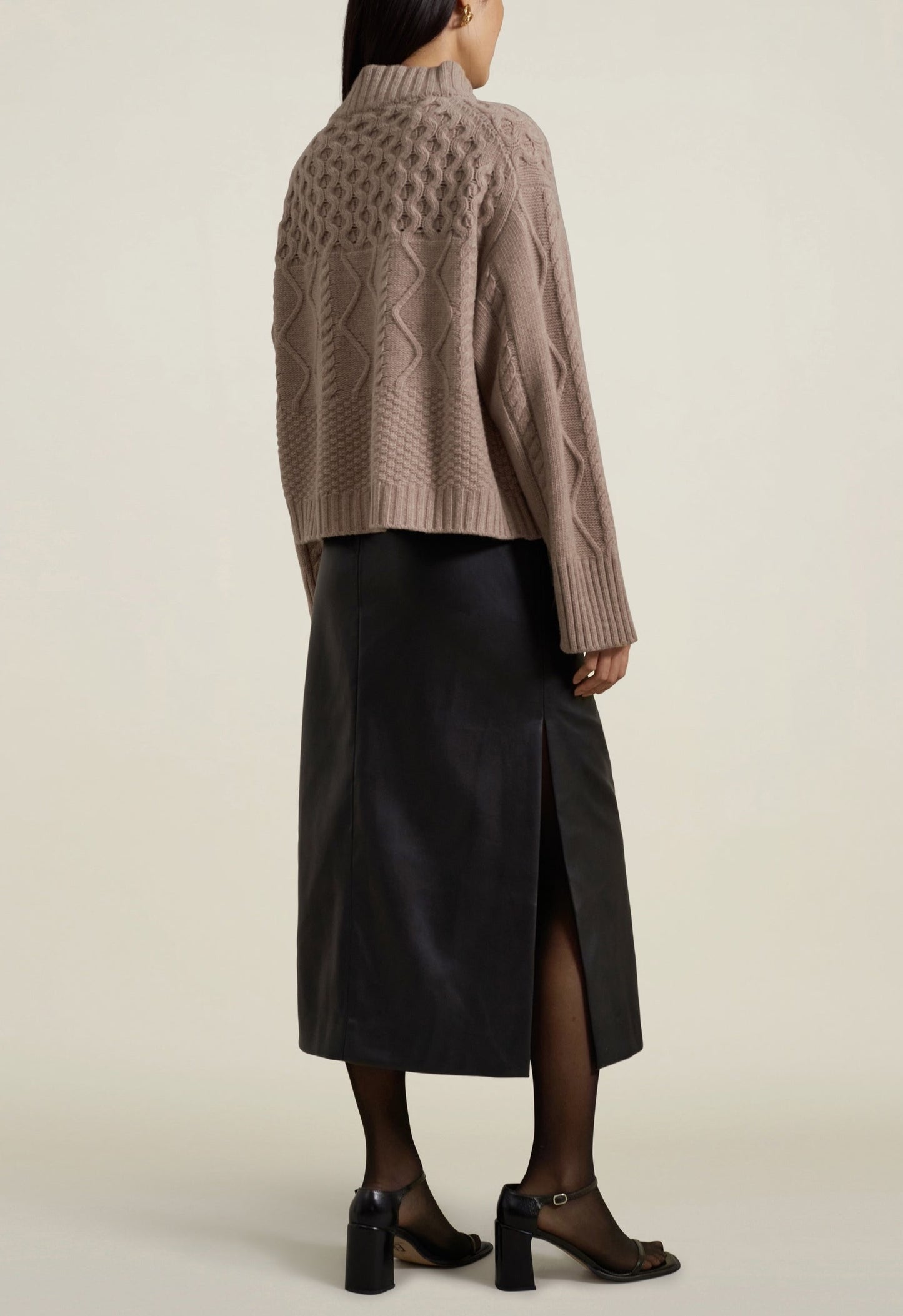 Cropped Chalet Sweater, Oatmeal