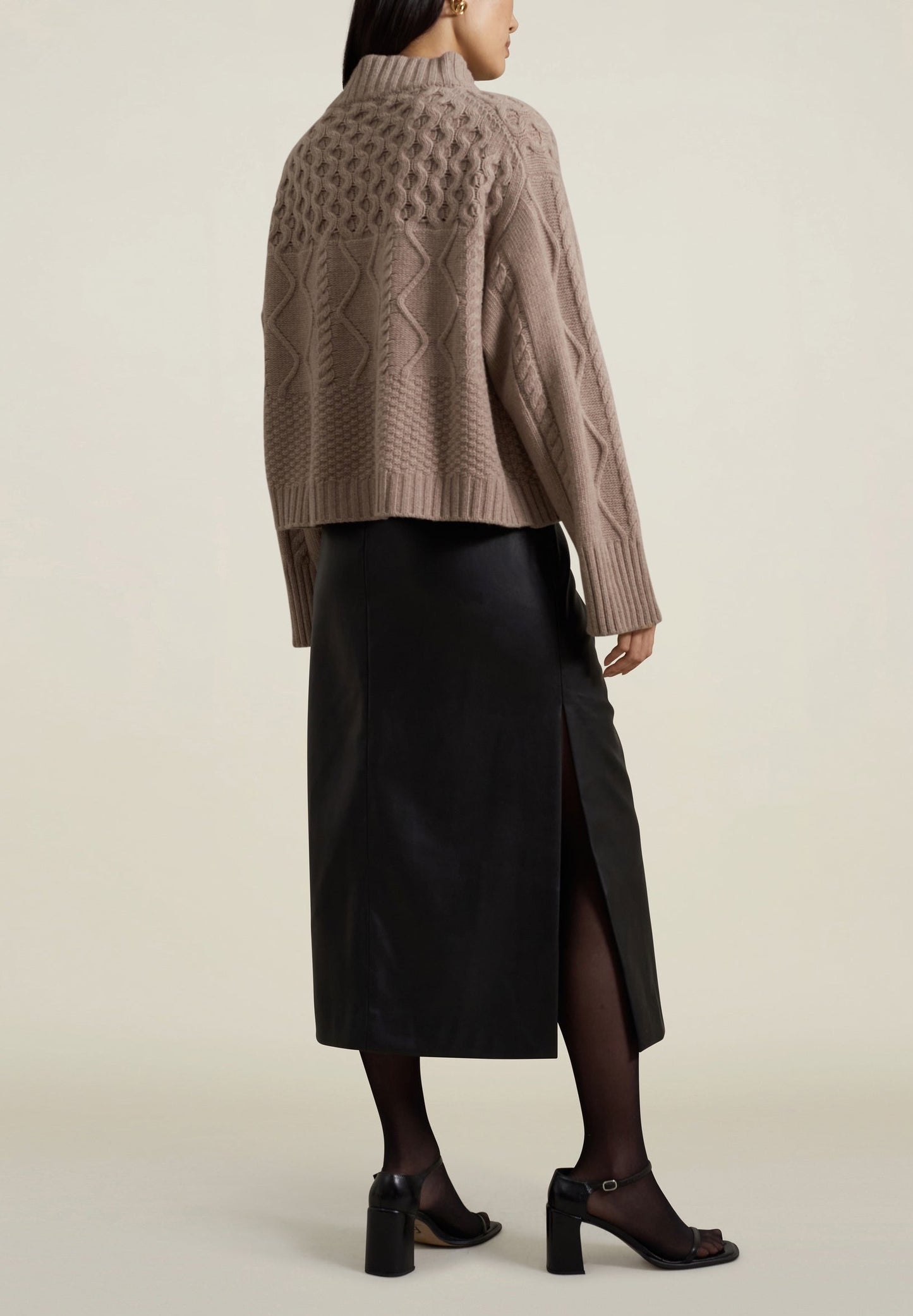 Cropped Chalet Sweater, Oatmeal