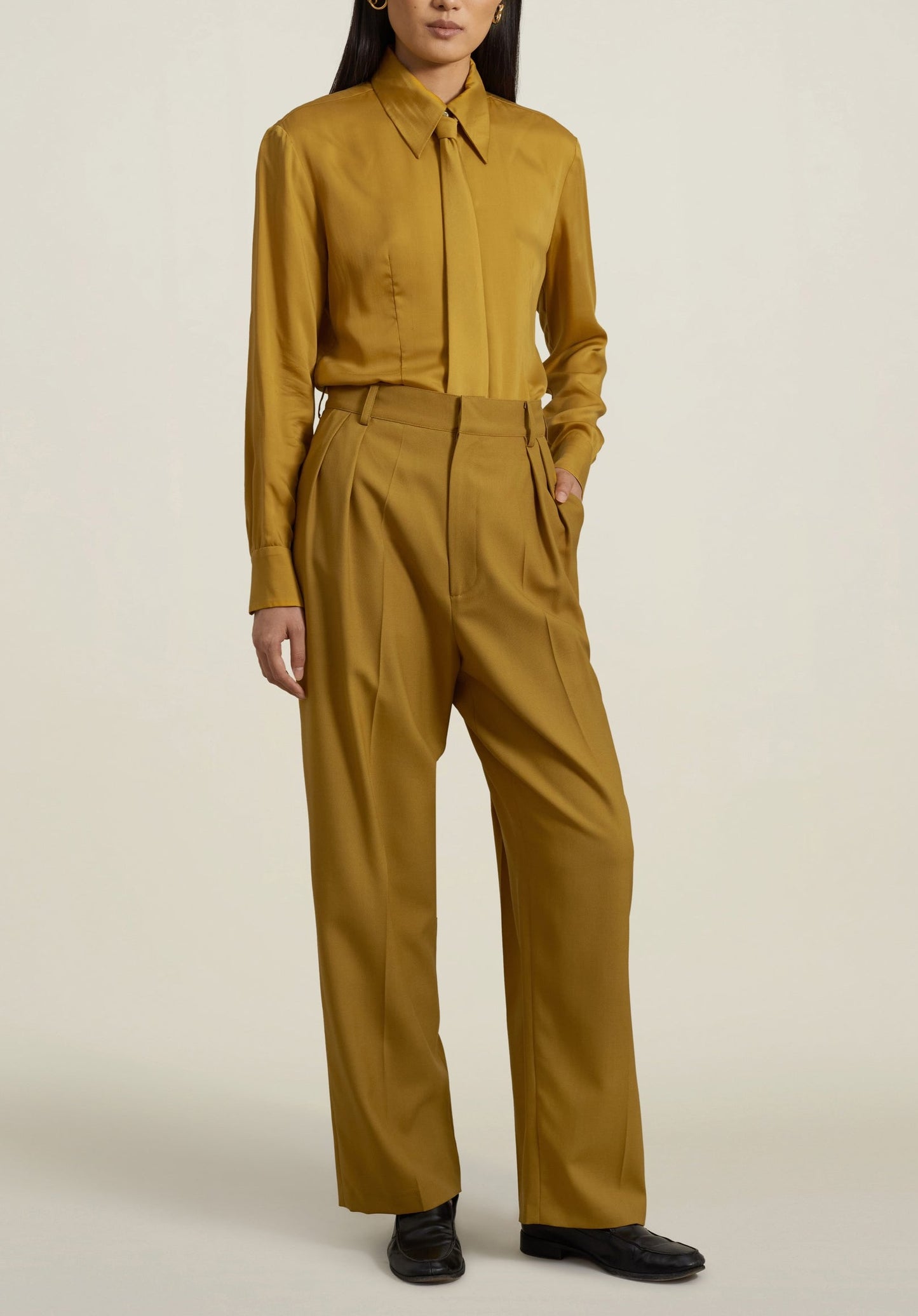 Houghton Pleated Trouser, Chartreuse