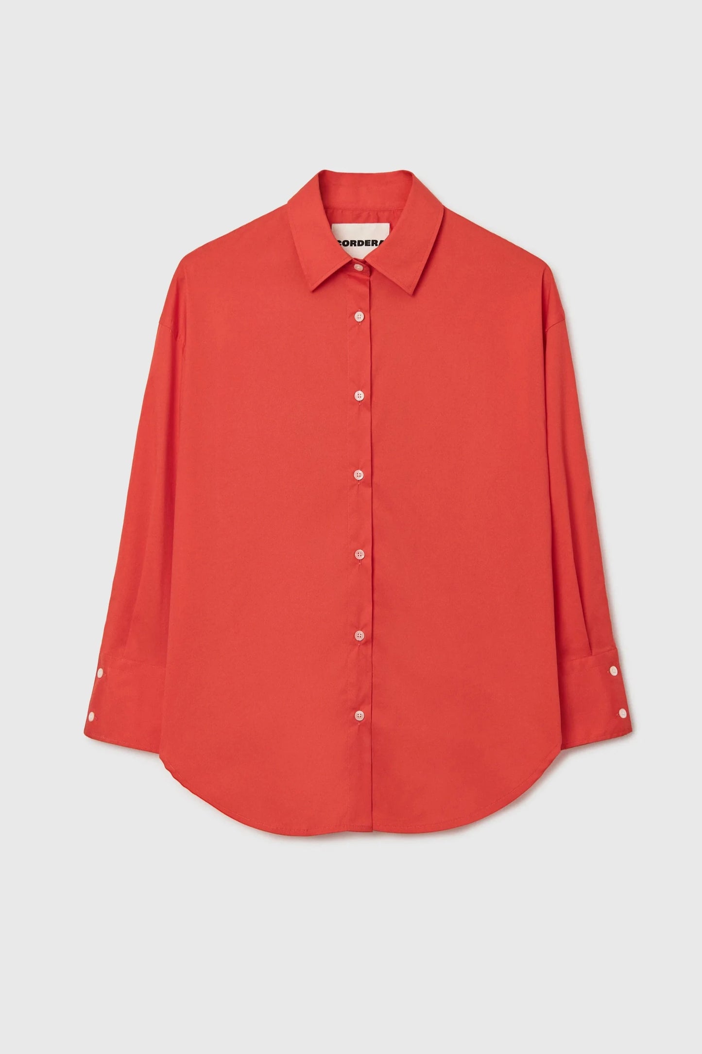 Oversized Cotton Shirt, Coral