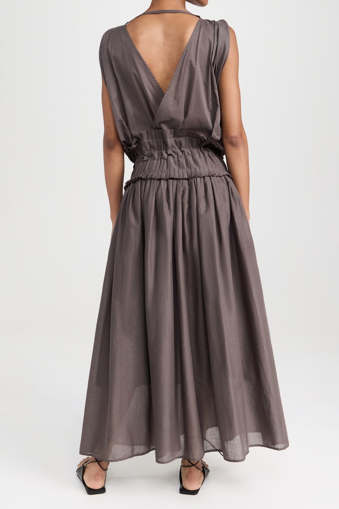 long grey dress formal