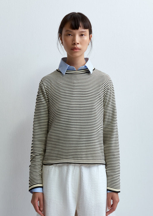 Cotton Striped Long Sleeve Shirt