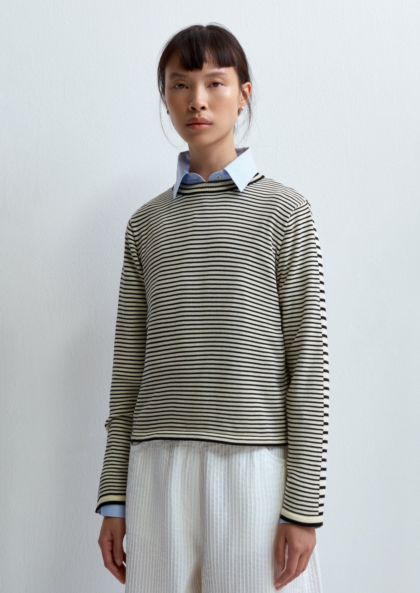 Cotton Striped Long Sleeve Shirt