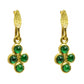 Clover Emerald Cabochon Earrings