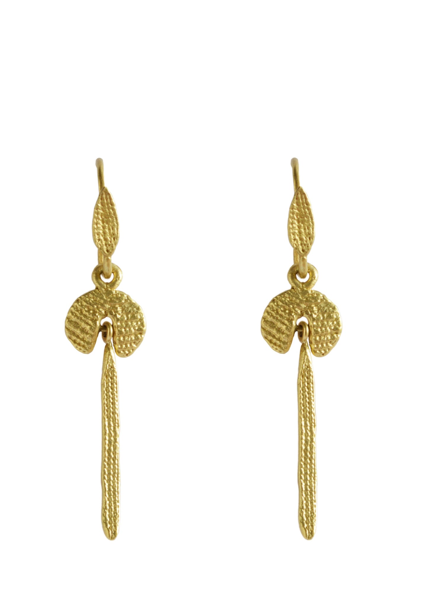 Long Seed 18K Gold Drop Earrings