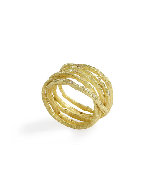 Colibri Textured Lines Ring