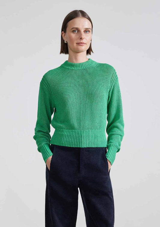 Helmi Cropped Sweater, Grass