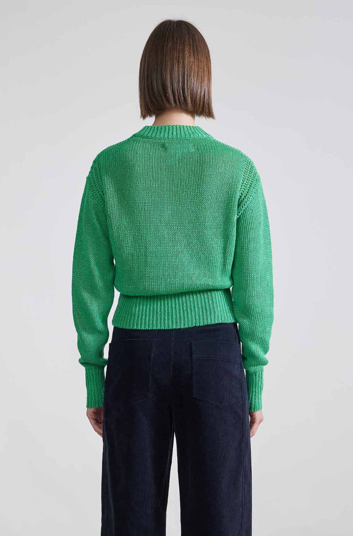 Helmi Cropped Sweater, Grass