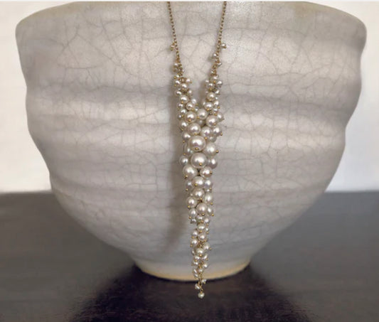 18K & 22K Gold 34" Necklace with Pearls