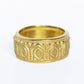 18K Gold Embossed Ring