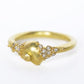 18K Gold Ring set with tiny Diamonds