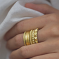 18K Gold Embossed Ring