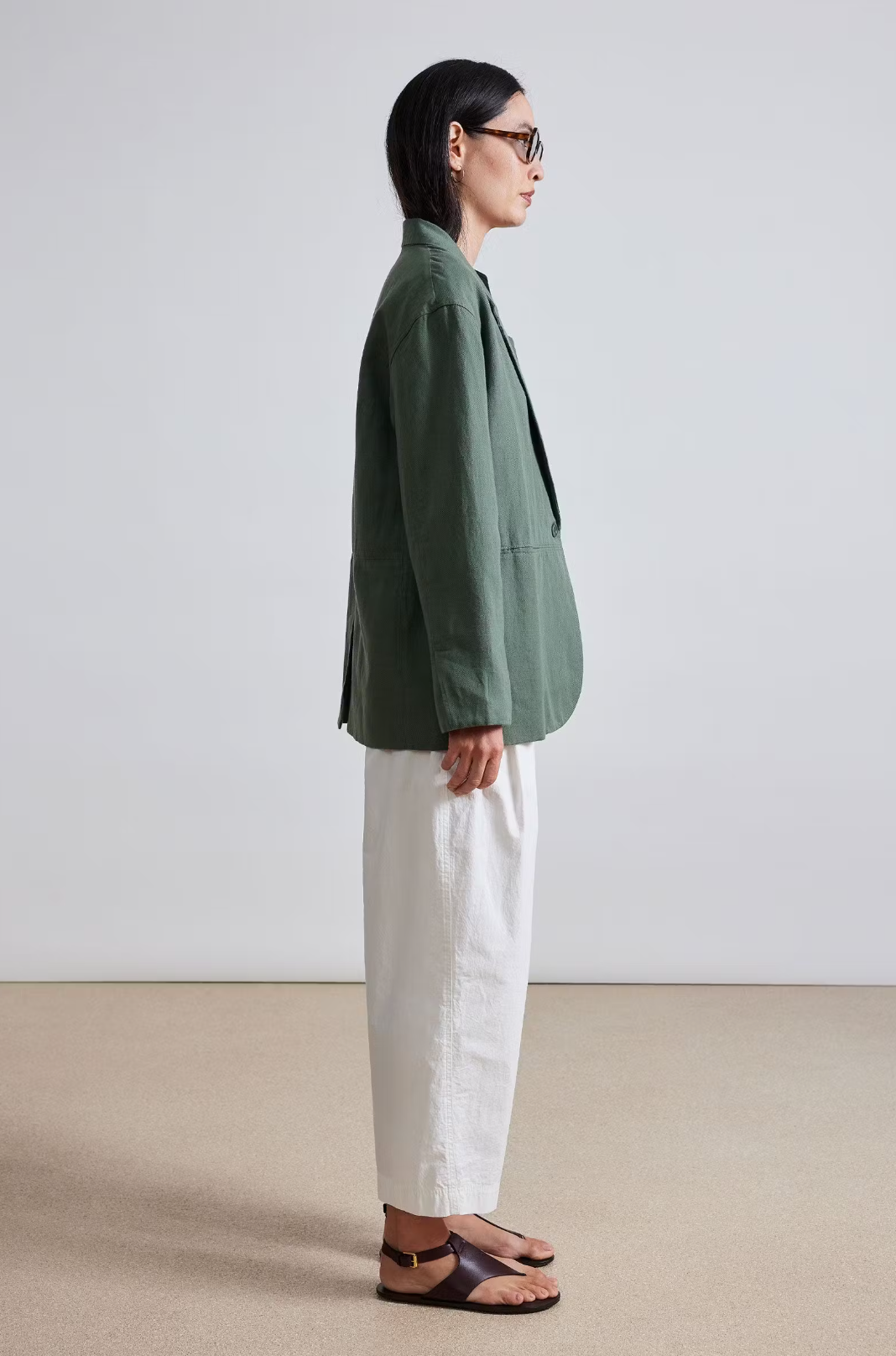 Oversized Blazer, Thyme