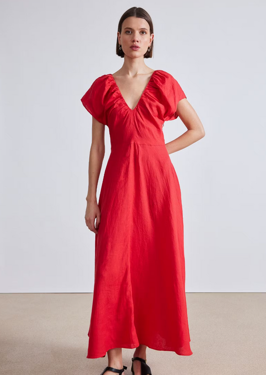 Monet Ruched Maxi, Chili