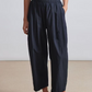 Spa Pleat Pant, Navy