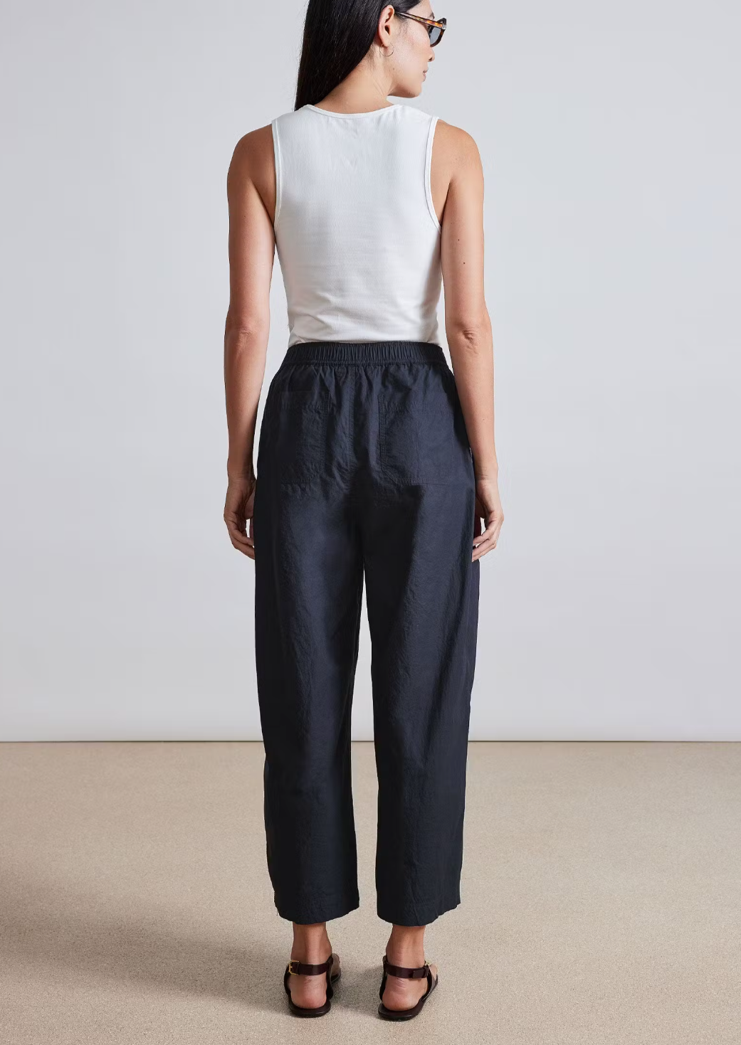 Spa Pleat Pant, Navy