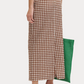 Native Skirt, Brown Check