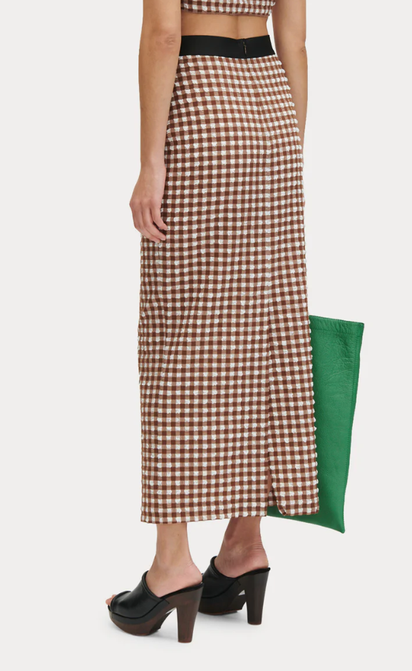 Native Skirt, Brown Check