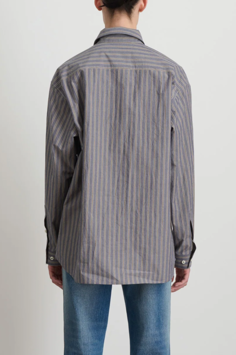 Nolan Shirt, Grey Blue Stripe