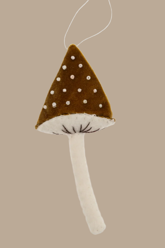 Felt Mushroom Ornament, Cone