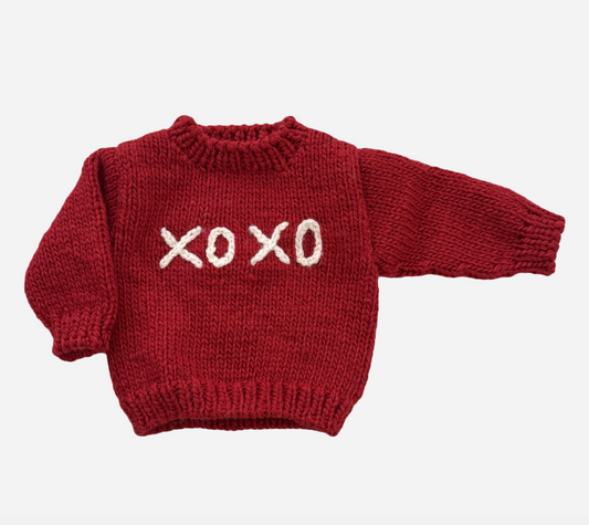 Kid's XOXO Sweater, Red