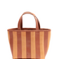 Striped Gorriti Handbag, Tobacco & Saddle