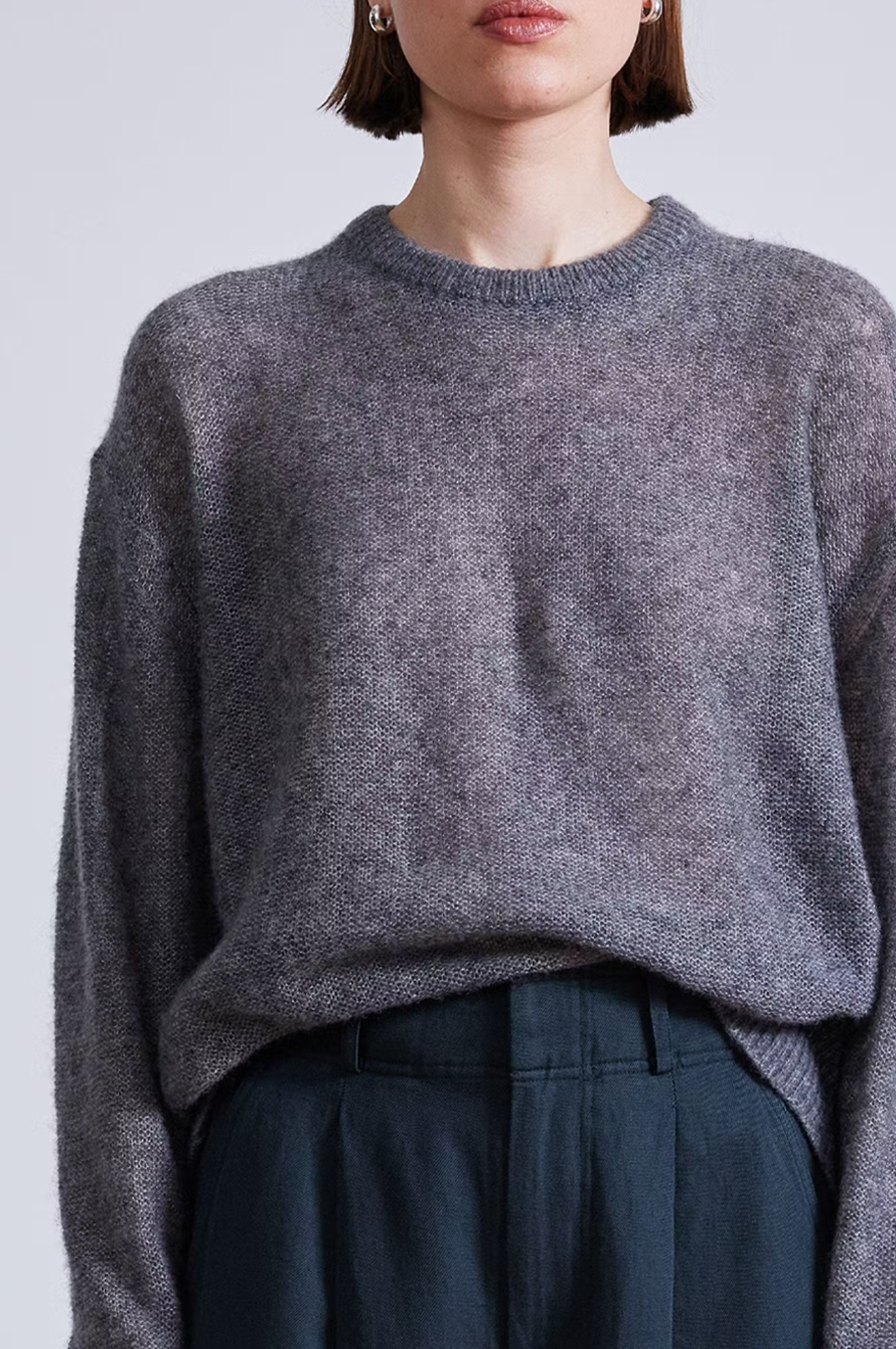 Softest Tissue Weight Sweater, Charcoal