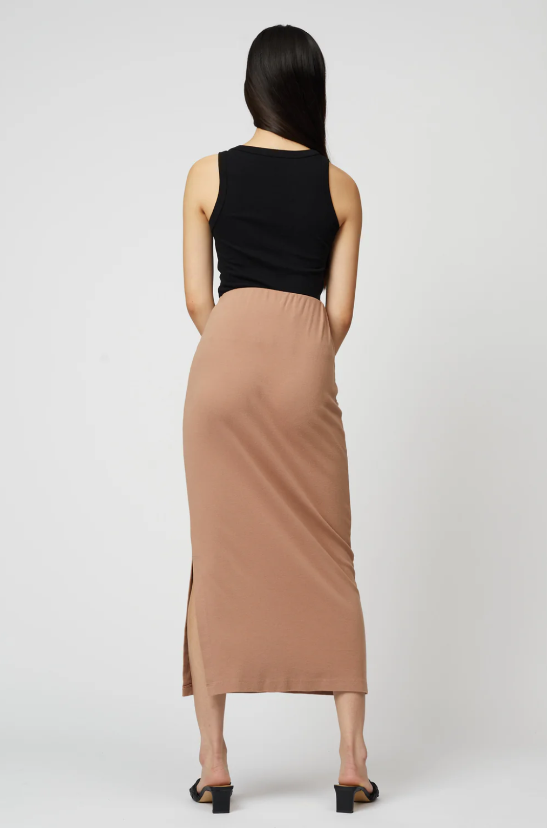 Jersey Midi Skirt, Sandy Mauve