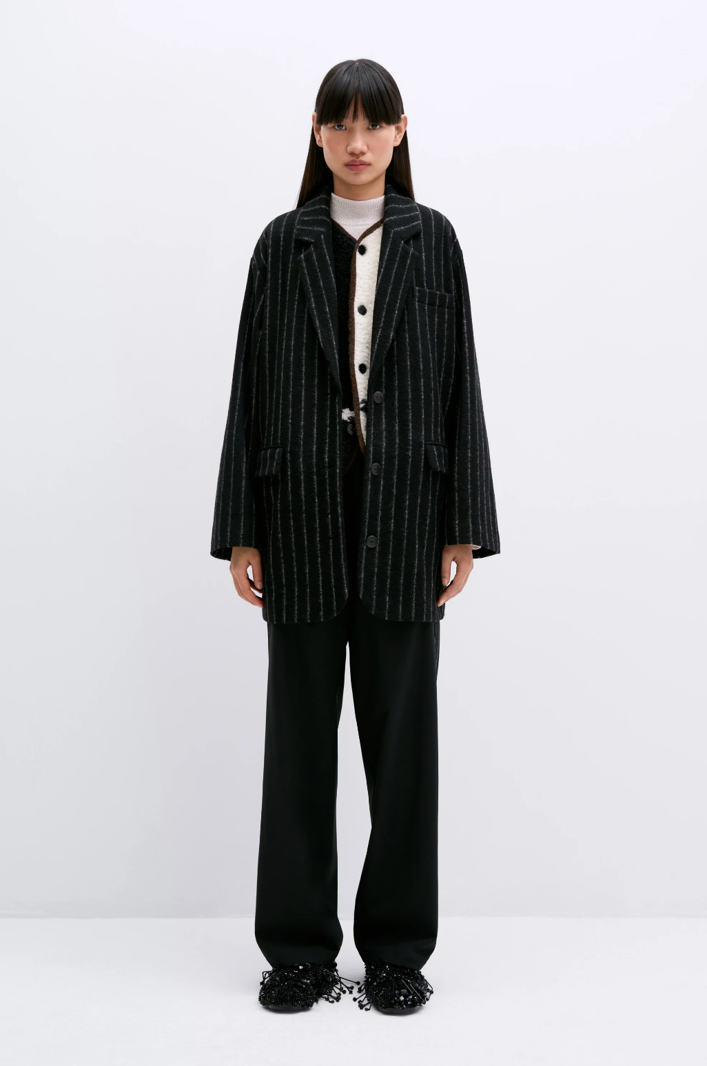 Virgin Wool Striped Jacket