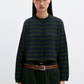 Merino Wool Striped Cardigan