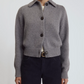 Wool/Cashmere Collared Jacket, Grey