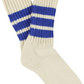 Unisex Tube Socks, Ecru & Bright Blue