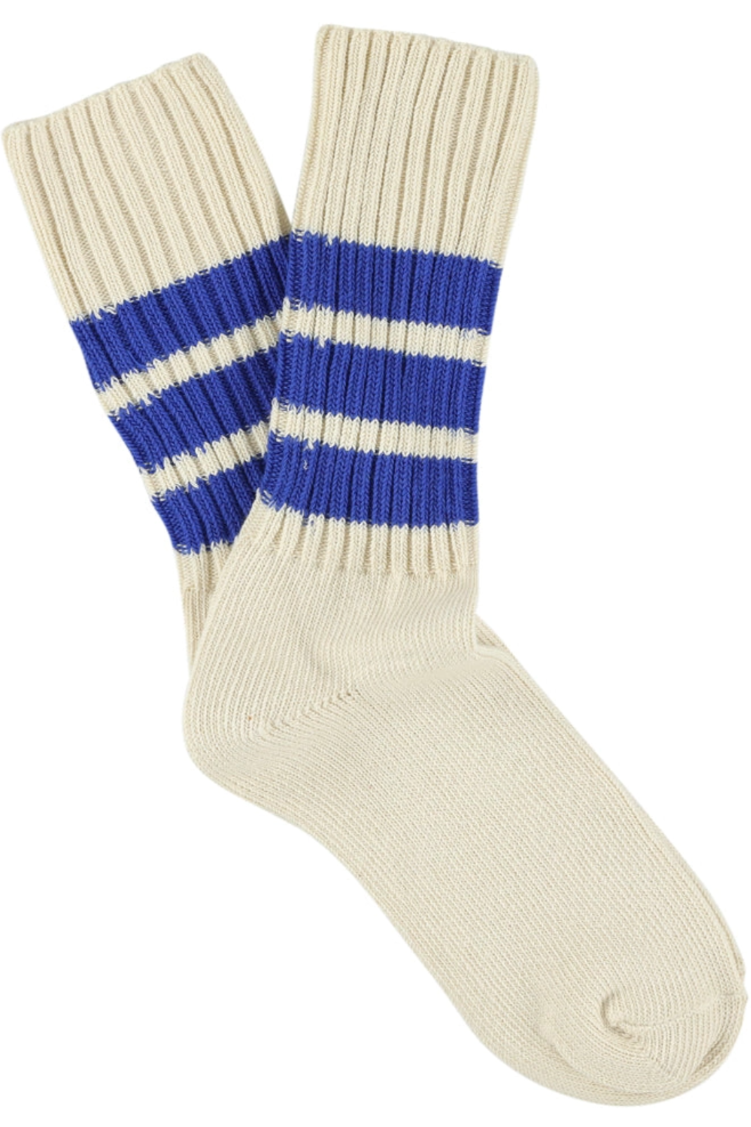 Unisex Tube Socks, Ecru & Bright Blue