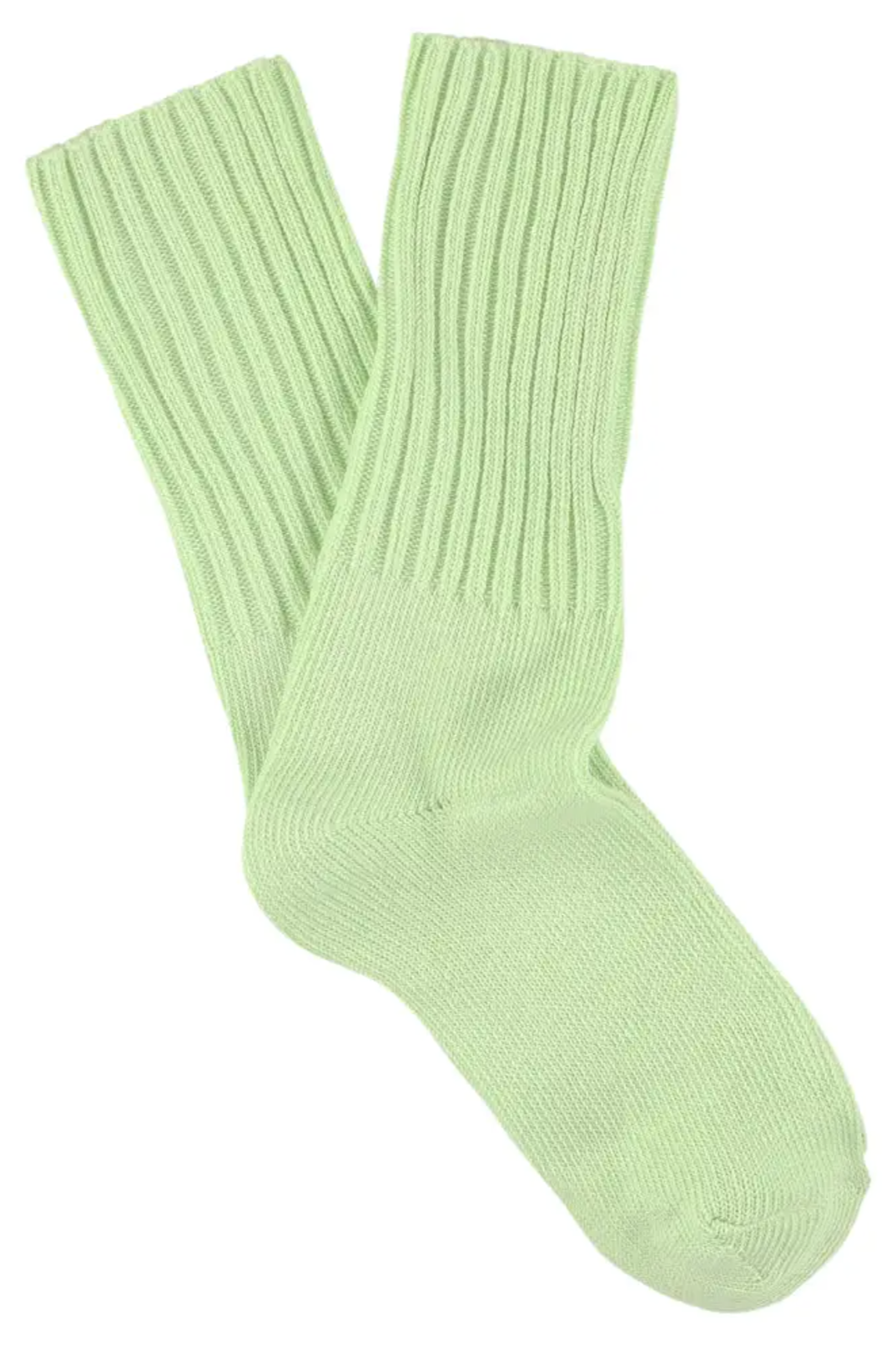 Women's Crew Socks, Aqua Green