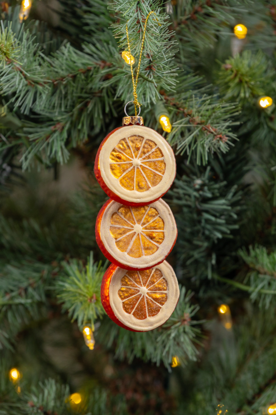 6" Orange Slice Ornament