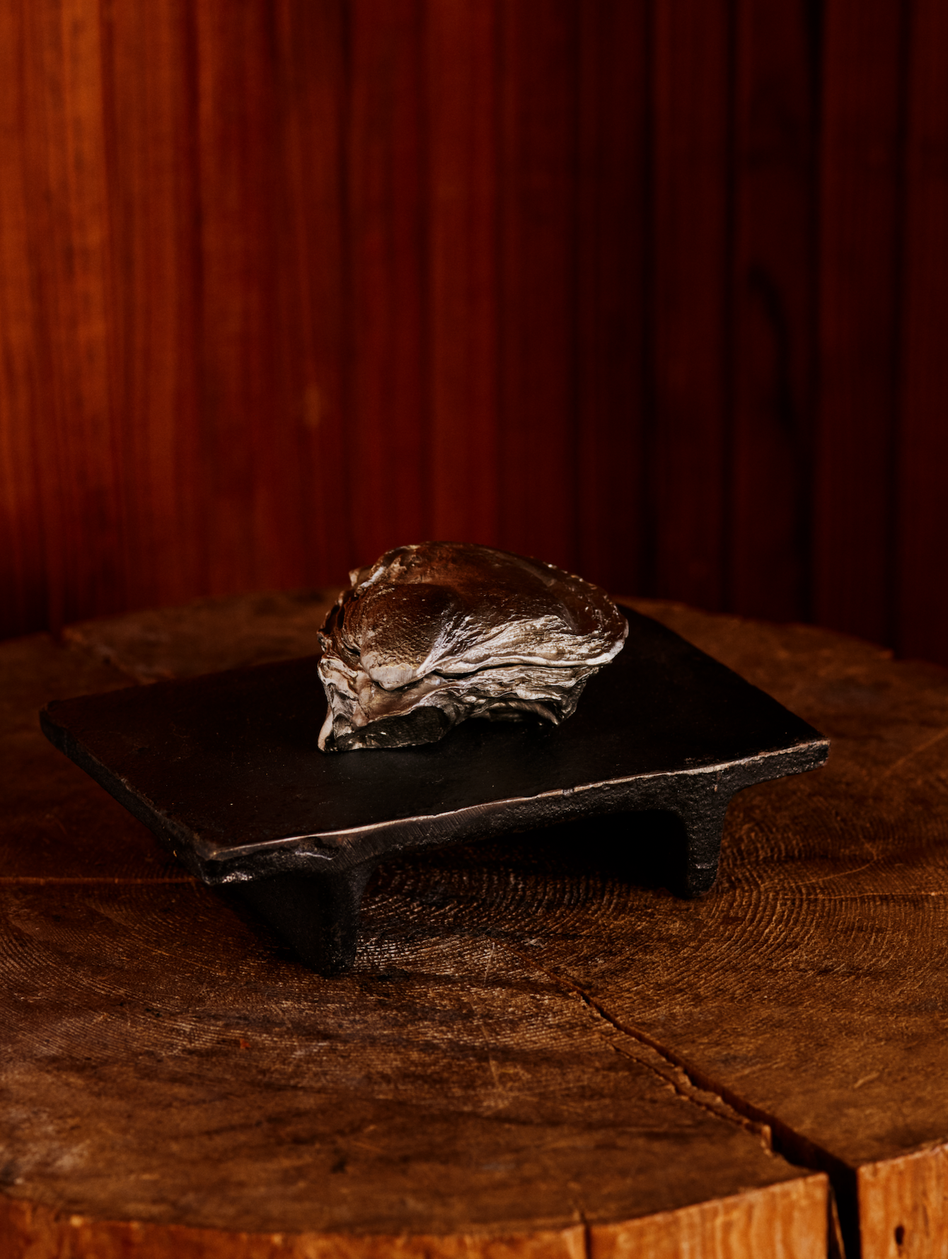 Oyster with Pearls Box, Silver