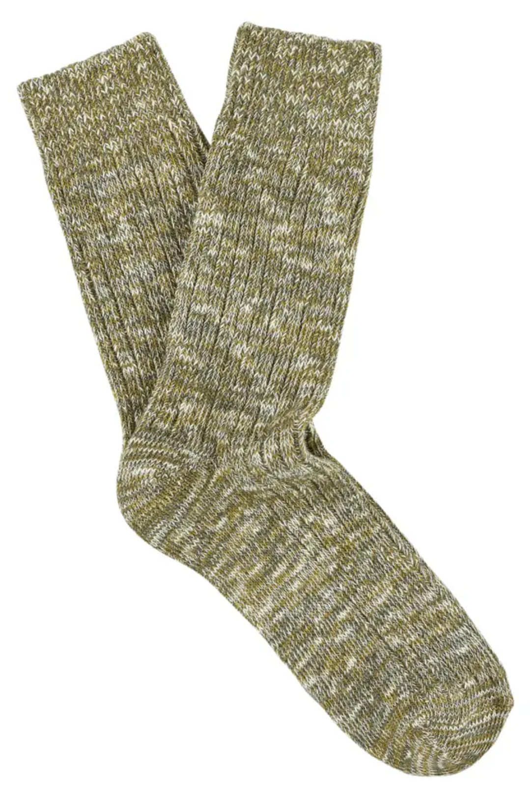 Melange Socks, Dark Khaki