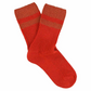 Women's Cashmere Striped Socks, Strong Orange/Orange