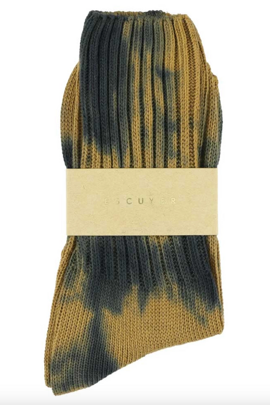 Women's Tie Dye Socks, Indigo/Bronze