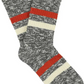 Women's Melange Stripe Socks, Black/Rust/Ecru