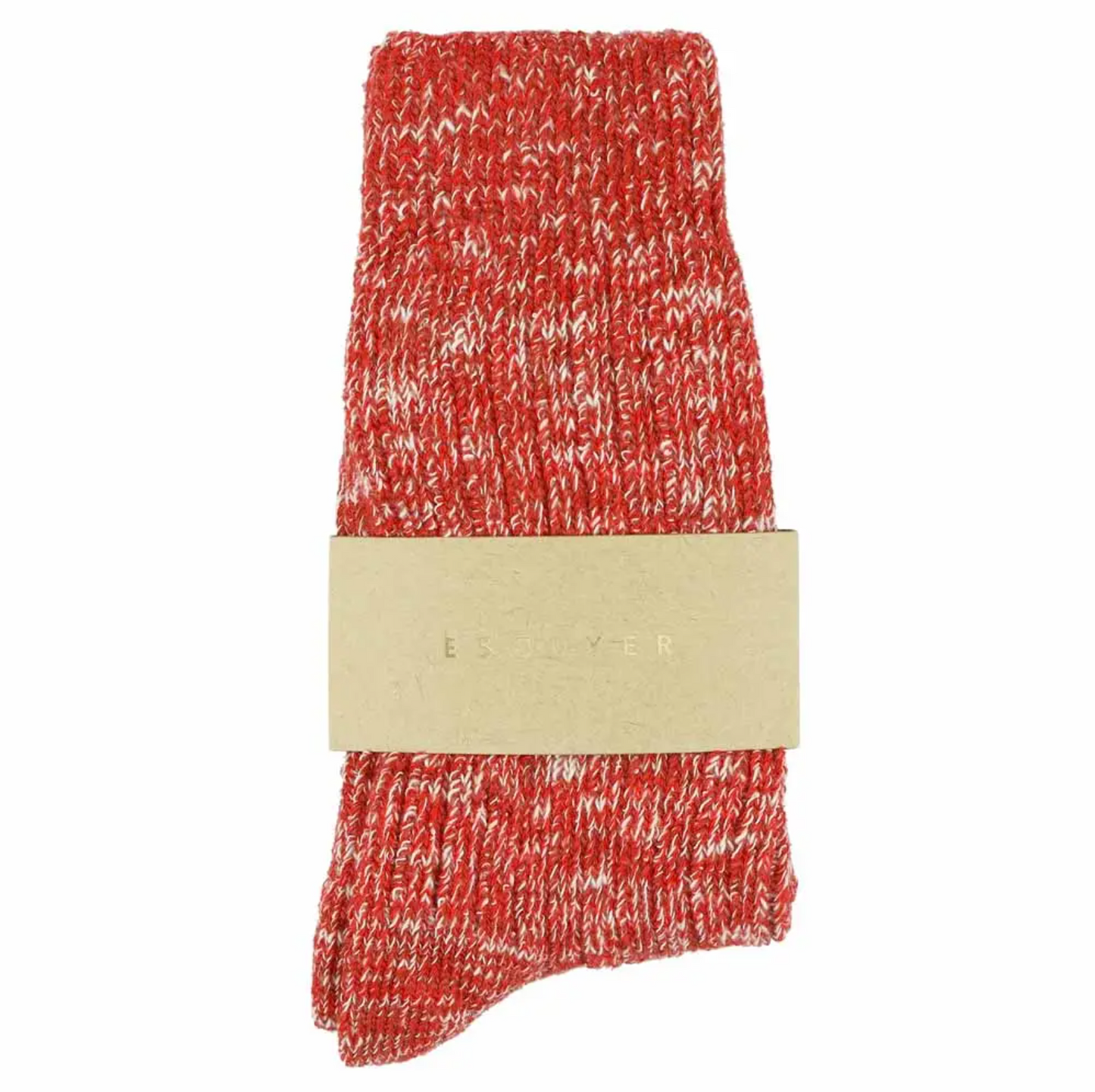 Women's Melange Socks, Summer Red