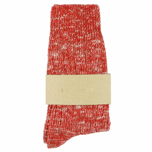 Women's Melange Socks, Summer Red