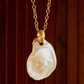 Large Freshwater Pearl Pendant in 18kt Gold