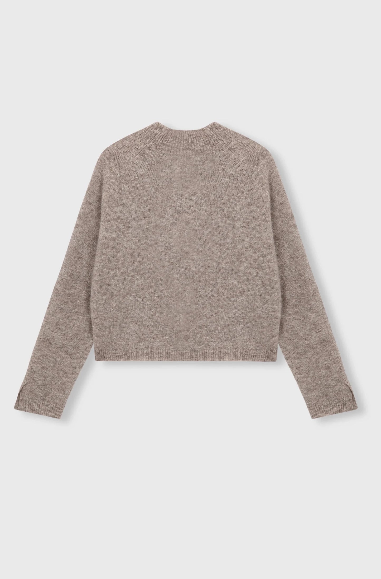 Baby Alpaca Polo Sweater, Taupe