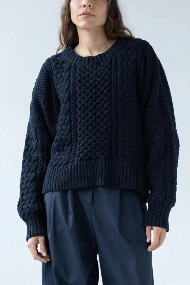 Fisherman Sweater, Navy