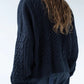 Fisherman Sweater, Navy